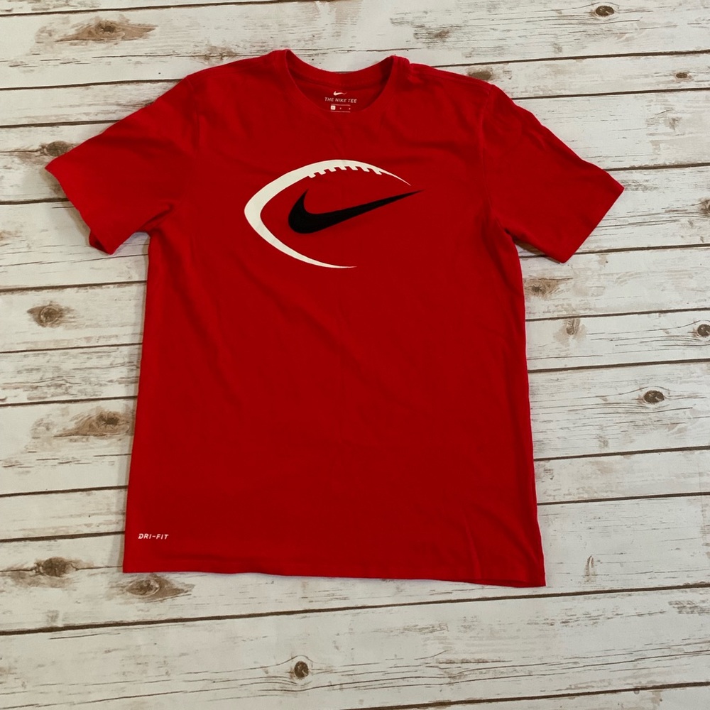 Red Nike Football Dri-Fit Men’s T-shirt Size Large